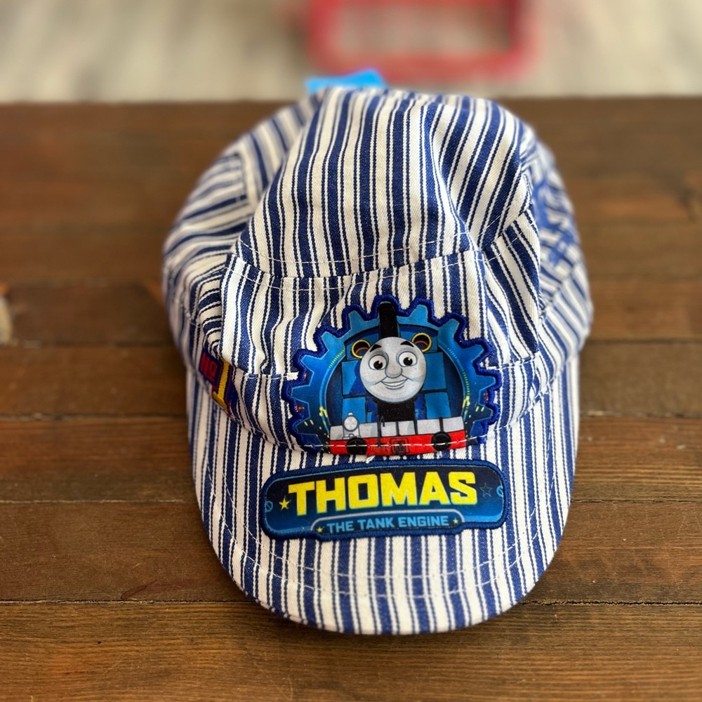 Thomas The Tank Kid’s Hat Cap Youth Engine Baseball Blue White Denim Striped